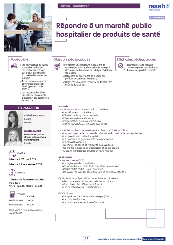 Repondre A Un Marche Public Hospitalier De Produits De Sante